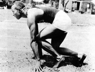 An Olympian for Eternity Being snubbed does not bother Jesse Owens. He is concentrating on the long jump.