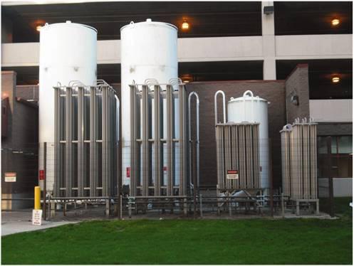 Liquid oxygen supply systems At the heart of a liquid oxygen system is an insulated reservoir, known as a vacuum insulated evaporator, where cold liquid oxygen is stored in bulk.