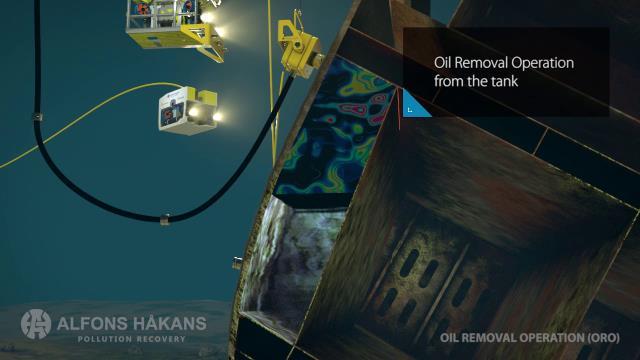 Oil Removal Operation Marking penetration points to the hulls Risk analysis, safety and security Occupational healthy plan Underwater visualization Oil removal plans Operation organization Oil