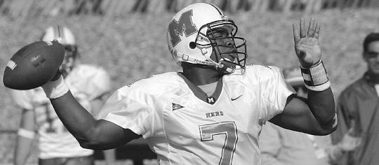 PASSING RECORDS Byron Leftwich recorded 22 300-yard passing games and eclipsed the 400-yard mark in a game 10 times during his collegiate career.