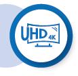 초고화질방송 4K UHD offers a viewing experience