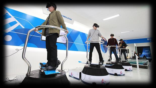 ski jumping, bobsleighing VR Simulation