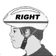 Make sure children always wear a helmet when riding. If a parent or care giver rides, set a good example and wear a helmet, too.