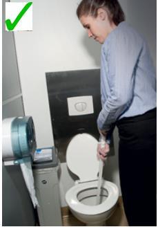 machine with a variety of tools or necessary accessories to clean urinals and inside, outside and behind toilets Avoid repetitive or awkward postures and sustained force (EG: cleaning the surface of
