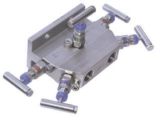 5V Series eneral Information irect lange Mounted (T Section) 5 Valve Manifold 6,000 psi rated Note: This product comes with bolt pack, spare seals.