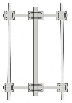 A GENERAL TOWER & SITE ACCESSORIES FACE MOUNT KITS Tower Leg 2.38 or 4.50 O.D. Mounting Tube LIGHTWEIGHT FACE MOUNT KITS FITS MIN. FACE WIDTH 18 TO MAX. FACE WIDTH 30, LEG SIZES 1 TO 1 3/4 O.D. FM35NU2 FM35NU4 Mounting Tube 2.