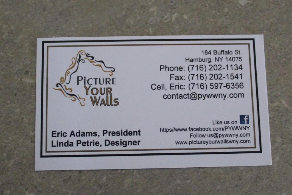 Erie County Fair Preferred Photo processing and mounting service provider Mr. Eric Adams and Ms. Linda Petrie own a framing business in the village of Hamburg.