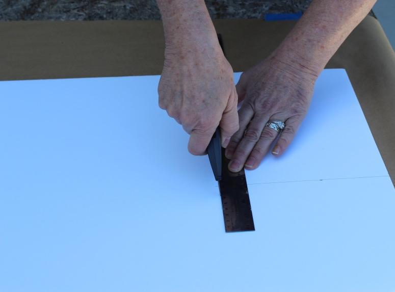 Deep clean cut is important - Place your board on a surface that has a cutting surface such as