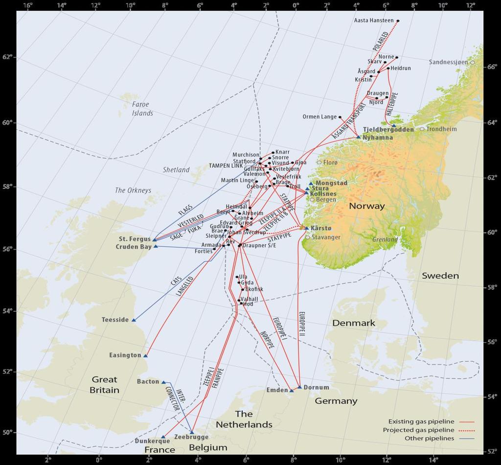 1. Norwegian natural gas deliveries - a historic overview. The Ekofisk Field was discovered by Phillips Petroleum Company in 1969.