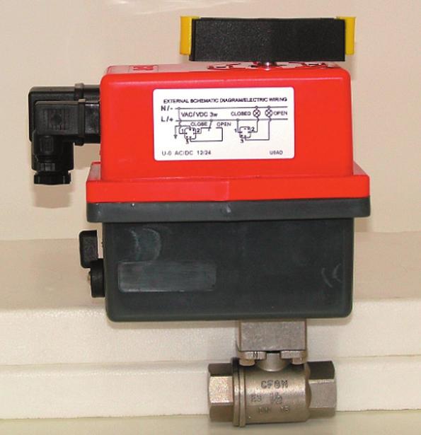 Figure 4.11 Check Valve Directional Valve A directional valve is a manual or more normally an electric ball valve, installed in line with the pipe work.