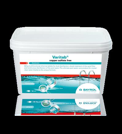 In this category, you will also find products for algae prevention, water cleansing and flocculation as well as water testing and cleaning of pool and