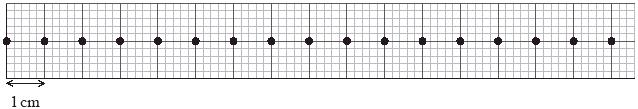 Questions 19-20 Diagram 1 represents equally spaced beads on a spring. The beads are 1 cm apart. Diagram 1 A longitudinal wave propagates along the spring.
