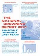 AUSTRALIAN DROWNINGS EDGE DOWNWARDS - AFTER A TRAGIC SUMMER National trends for the financial year 97-9 suggest that 6 people drowned in preventable water related activities.