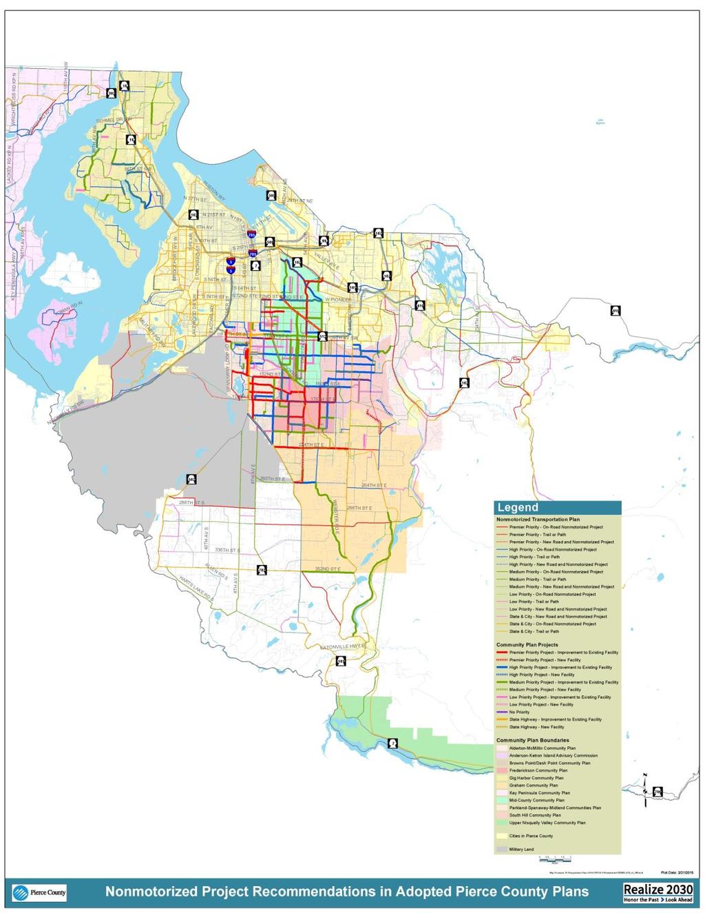 Map 12-19: Nonmotorized Project Recommendations in Adopted County
