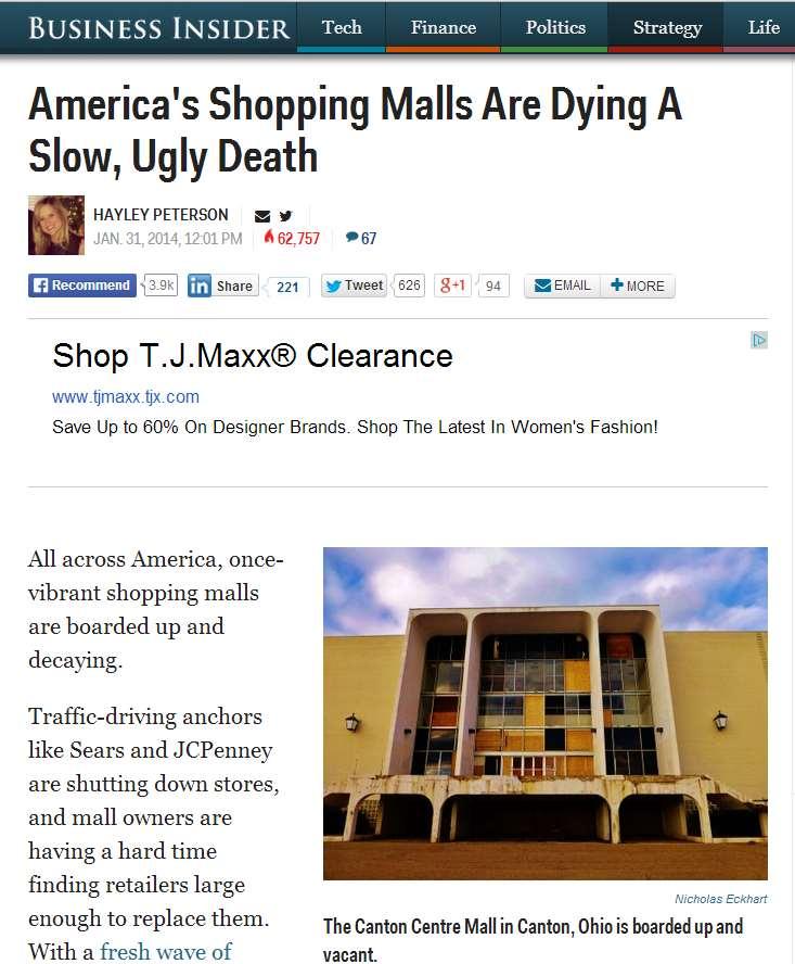 Within 15 to 20 years, retail consultant Howard Davidowitz expects as many as half of America's shopping malls to fail.