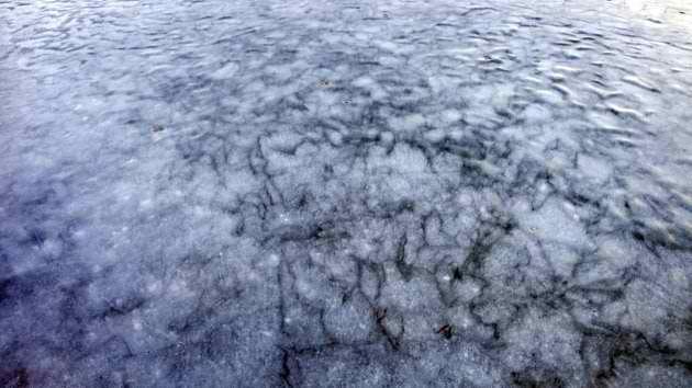 surface Candling or a porous look Cracks in the ice Pressure ridges