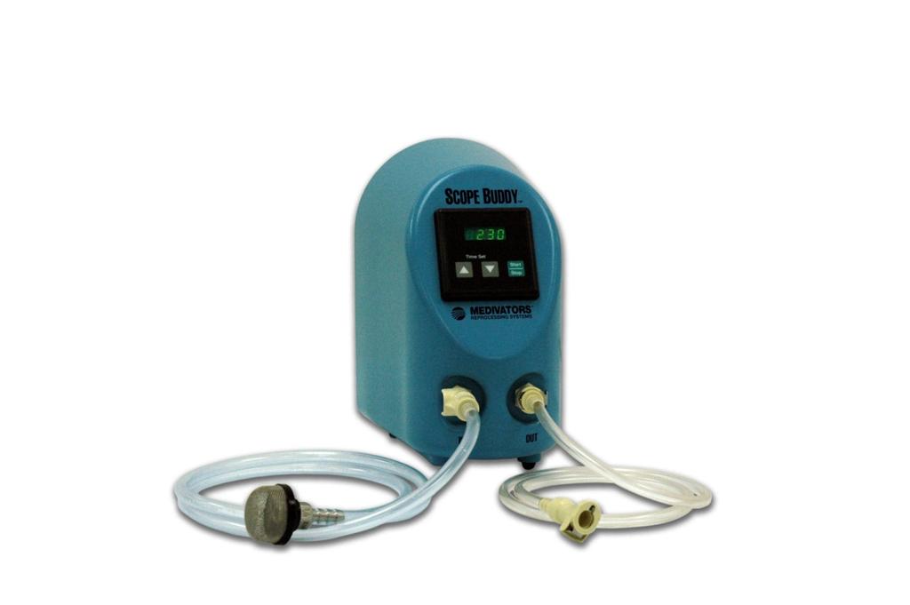MEDIVATORS SCOPE BUDDY Endoscope Flushing Aid Unit Fluid Intake Line DSD Extension Line Figure 3 SCOPE BUDDY Device Line Hookup Note: The endoscope leak test must be performed prior to commencing the