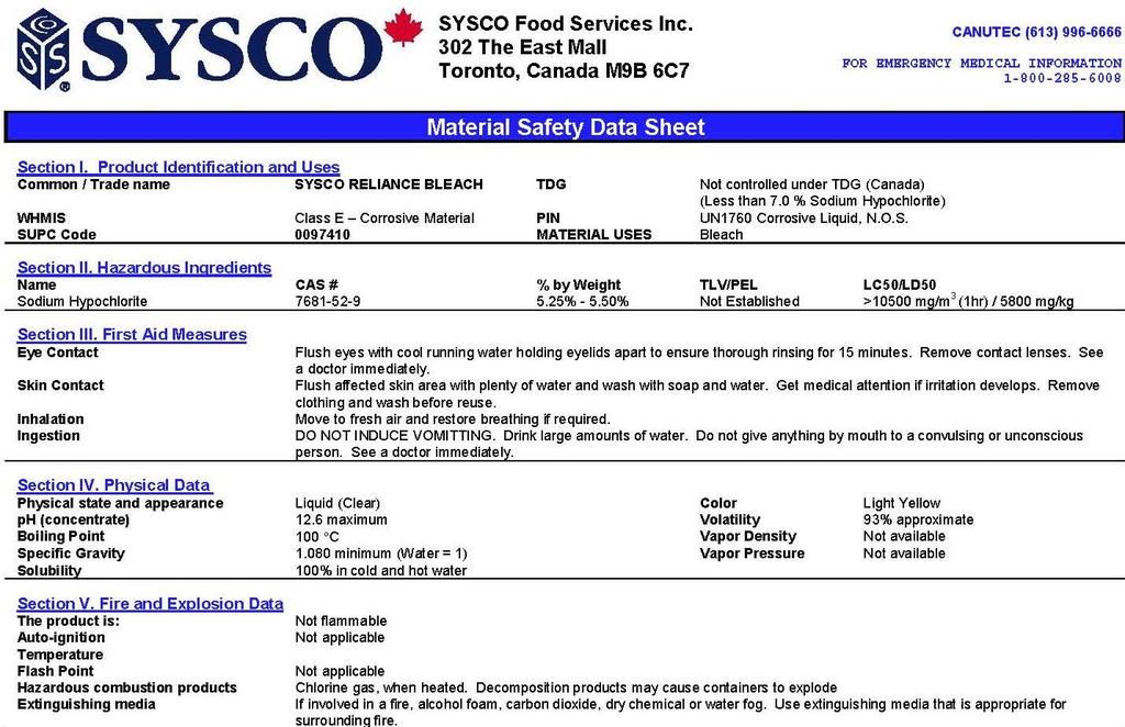 Material Safety Data Sheets Sample MSDS: Ingredients/