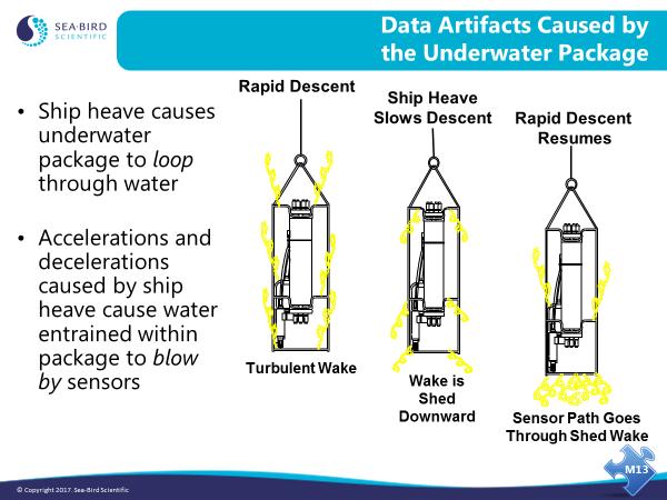 4 Module 13: Advanced Data Processing Data Artifacts Induced by Ship Heave (continued) Ship heave is the rocking motion of the ship.