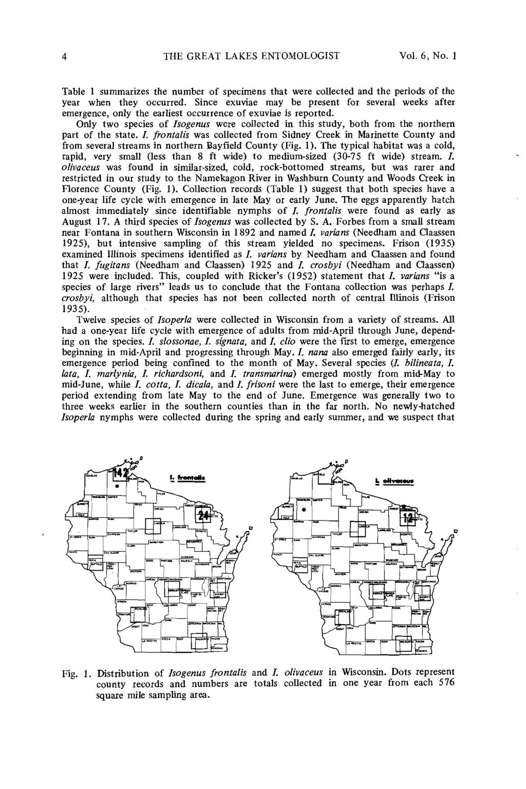 The Great Lakes Entomologist, Vol. 6, Iss. 1 [], Art. 1 4 THE GREAT LAKES ENTOMOLOGIST Vol. 6, No.