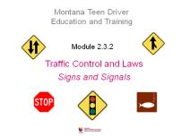 MONTANA TEEN DRIVER EDUCATION & TRAINING Module 2.3.