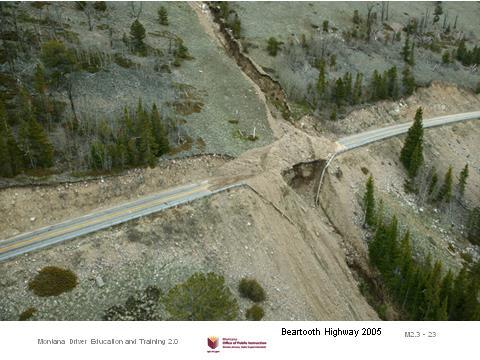 from heavy rain and snow runoff damaged the Beartooth Highway at 13 sites along