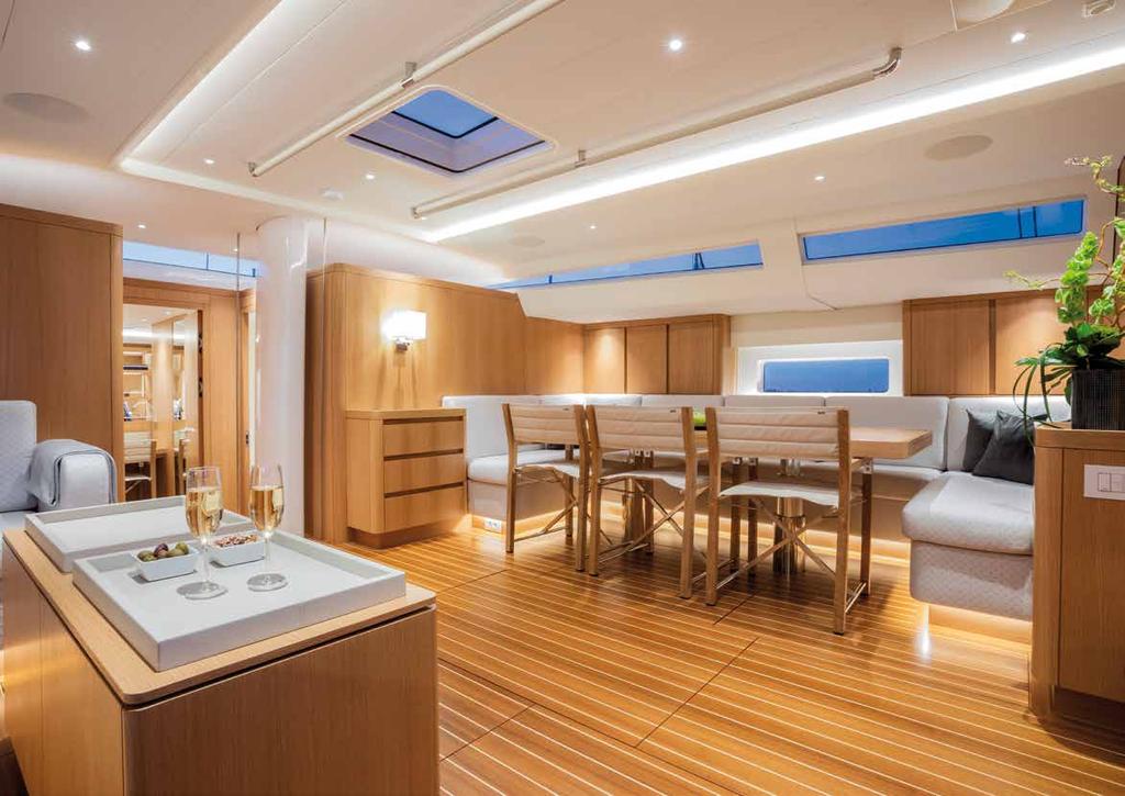 Interior To provide the most flexibility and satisfy any possible owners requirement, the interiors of the Swan 78 are offered in two exclusive and different layouts: Owner Forward and Owner Aft.