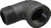 250 ELL 3/4" X 1/2" BLK MI S40 Malleable Iron, Schedule 40/Class 150, 90 Degree Elbow, 3/4" x 1/2" NPT Female Product # Mfg.