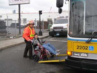 in stops Providing accessible curb access