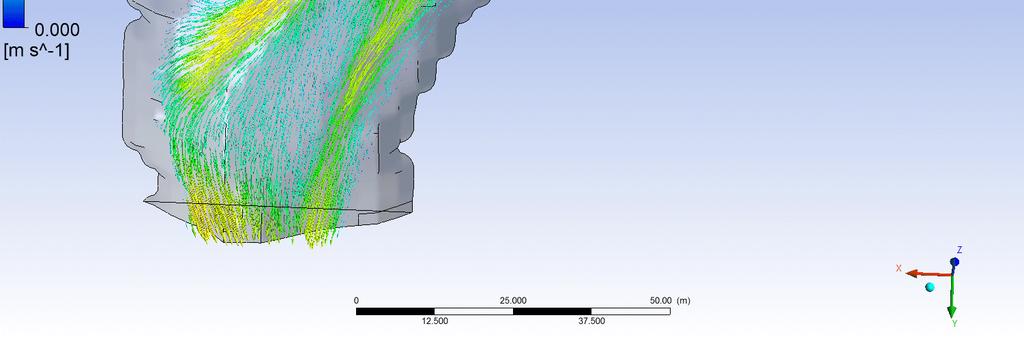 The photo below presents the dam and the intake channel. An illustration of the 3D CFD model is also shown on the figure 12.