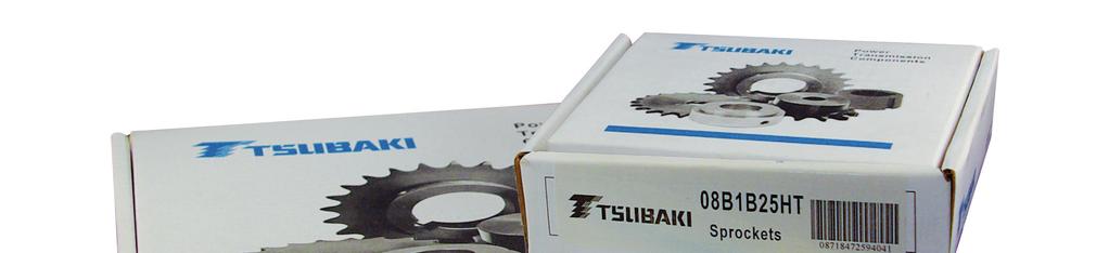 All Tsubaki carbon steel sprockets are induction hardened to achieve maximum wear