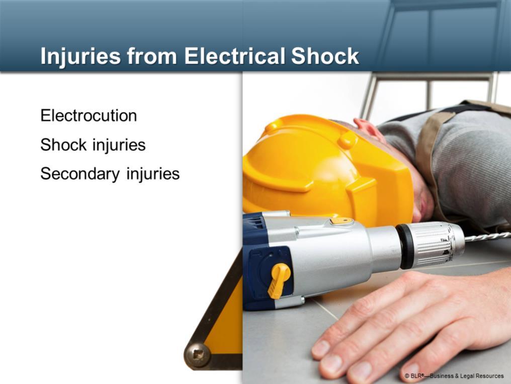 Electrical shock causes many kinds of serious injuries. Electrocution simply means that the shock is powerful enough to cause death.