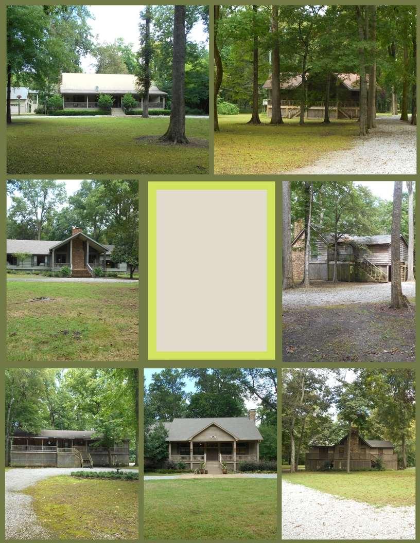 The cabins are of cypress construction, and a vacant lot