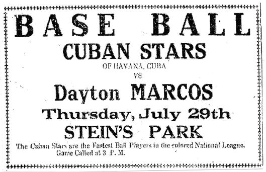 During the 1919 baseball season Candy Jim Taylor was the player-manager of the Dayton Marcos and also played for the Detroit Stars.
