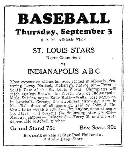 (14-6) and Ted Trent (12-8). Former St. Louis Stars ace Roosevelt Davis (6-11) was the only disappointment of the season for the Stars.