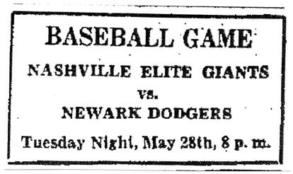 Nashville then lost a three game Play- Off Series to Pittsburgh for the opportunity to play for the Negro National League championship.