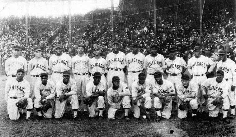 Chicago American Giants (1947) (Taylor standing first on right) The Chicago American Giants improved slightly over the season before.