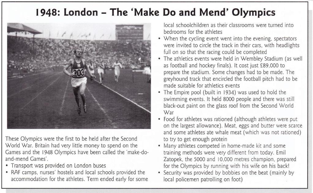 ACTIVITY 4 1. Use the information on pages 9-10 to explain why the Olympics became commercialised. 2.
