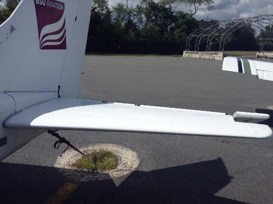 HORIZONTAL STABILIZER... INSPECT Check the leading edge, top and the bottom on both sides for damage.