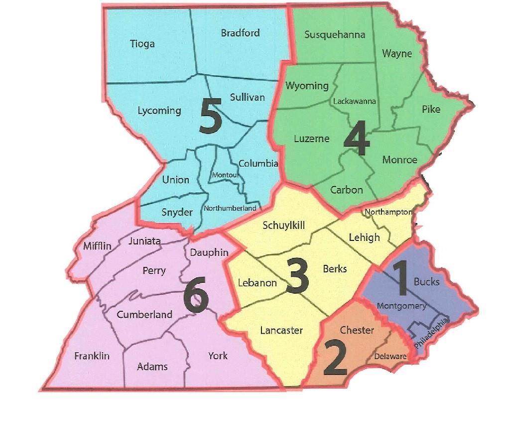 MAP OF DISTRICTS Each District elects a District Commissioner and an alternate to serve on the Board of Directors as a representative
