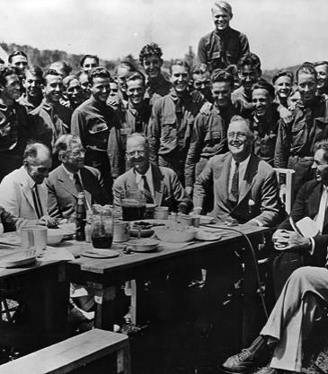 FDR And A New Deal For Wildlife FDR made conservation a national jobs program Civilian Conservation Corps CCC 3 million workers, 800 parks, 193,000 km roads, 1,147 fire towers, reforested 189,000 ha,