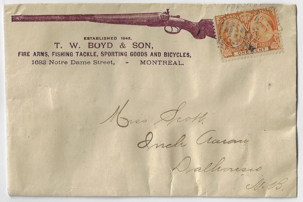 17 days winter voyage. $250.00 Item 292-13 Fire arms and sporting goods 1897, 1 Jubilee tied by Montreal No.