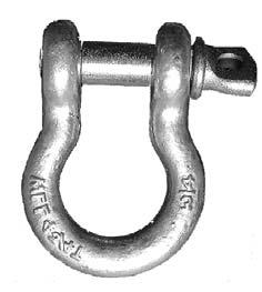 WIRE ROPE HARDWARE VGD SILVER PIN SCREW PIN ANCHOR SHACKLES Meet the performance requirements of U.S. Fed. Spec.