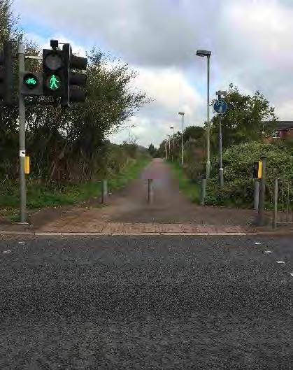 3.20 To the south, cyclists can take the Morrisons service road to connect with the shared use facility toward Croxley View, and Tolpits Lane, from which access to the Ebury Way traffic free cycle