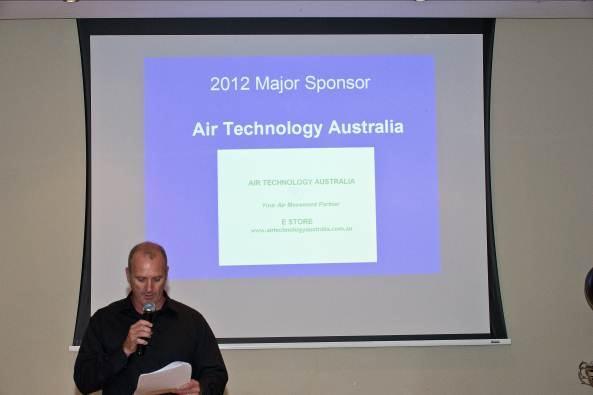 Recognition of Major Sponsor Air Technology Australia Presented to Rod McKellar by