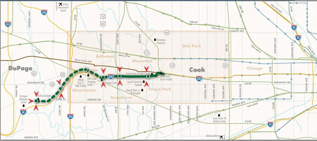 Bus Rapid Transit (BRT) Evaluated Alternative Bus Rapid Transit (BRT) From Oak Brook to CTA Forest Park Terminal [BRT 2]