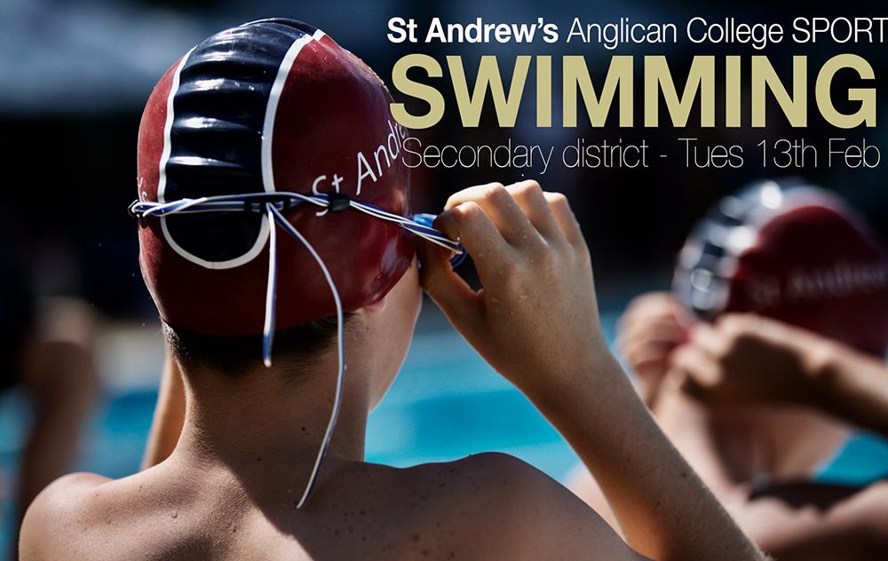 Secondary Independent Schools District Swimming Carnival Tuesday Feb 13 th 2018 Dear Parents, I am writing to congratulate you on the selection of your son/daughter to represent St.
