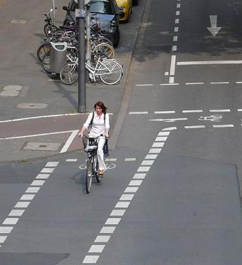 cycling on one way streets;