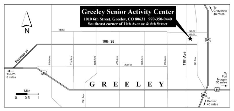 Rocky Mountain Senior Games RMSG Check-in & Hospitality June 8-12, 2016 Greeley, Colorado 970-350-9433 www.rockymountainseniorgames.com Greeley & Surrounding Area Refer a Friend to RMSG!