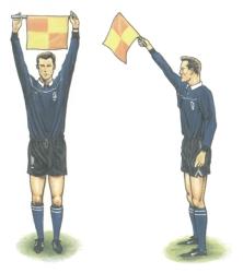 LAW 6 The Assistant Referees Duties Two assistant referees are appointed whose duties, subject to the decision of the referee, are to indicate: when the whole of the ball has passed out of the field